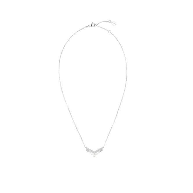 JOSÉPHINE AIGRETTE PENDANT White gold, pearls, diamonds